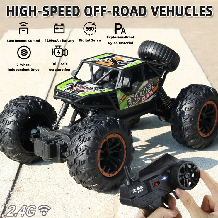 Carrinho Controle Remoto 4x4 Monster Truck Rock Crawler