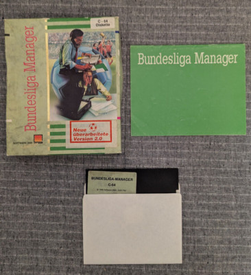 Commodore 64 - Bundesliga ManagerDiskette in OVP +Manual 1990 von Software 2000