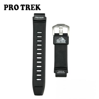 CASIO PRO TREK Genuine Black Watch strap Band 10332905 for PRG-200 PRW-2000