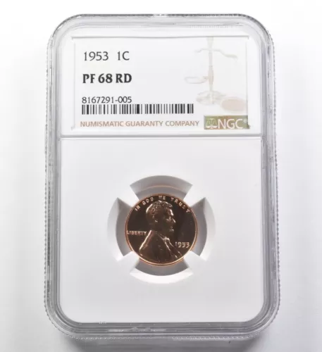 1953 Lincoln Wheat Cent PF68 RD NGC *8106