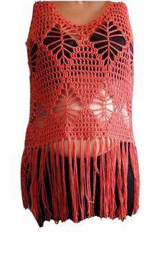apricot crochet top