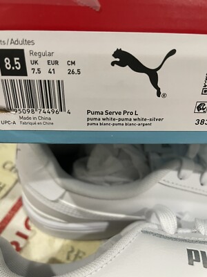 New Puma 383757 Serve Pro Lite Lace Up Mens White Sneakers