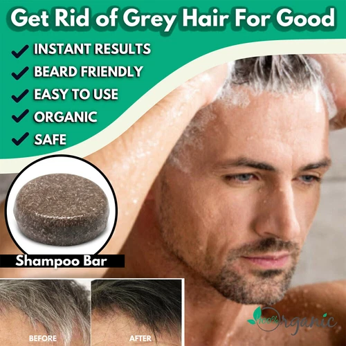 20/5X Cover Grey Bar Shampoo Soap Natural Polygonum Essences Hair Darkening Soap - Picture 3 of 32