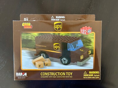 Daron Best Lock UPS Truck / Construction Toy 122 Piece Set. New in Box