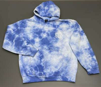 Women's Obey Tie-Dye Hoodie Propaganda N°89 Sz M blue and white