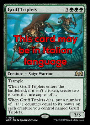 MTG GRUFF TRIPLETS FOIL EXC - TRIO ESUBERANTE 172 - WOE - MAGIC | eBay