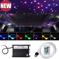 16W RGBW LED Car Twinkle Star Roof Headliner Ceiling Light Kit 300Pc Fiber Optic