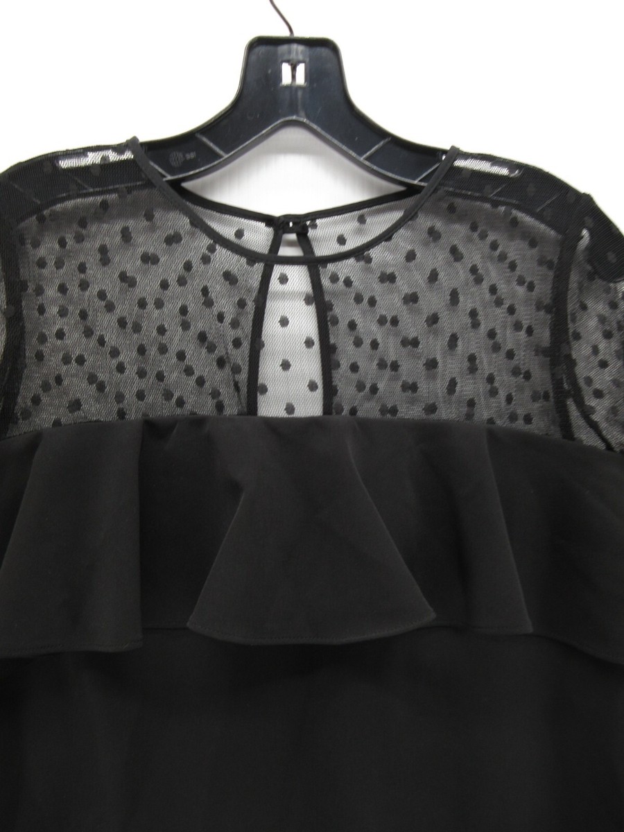 Milly Dress Women 0 Black Silk Mini A-Line Lace Sheer Cut Out Ruffled USA NEW | eBay Milly Dress Women 0 Black Silk Mini A-Line Lace Sheer Cut Out Ruffled USA NEW | eBay