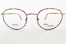 True Vintage Fun Multi Colored with Red  Gold Key Largo Eyeglass Frames New NOS