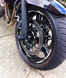 SUZUKI GSX650F 2008-2016 CRASH MUSHROOMS FRONT & REAR AXLE SLIDERS BOBBINS S11i - Picture 2 of 11