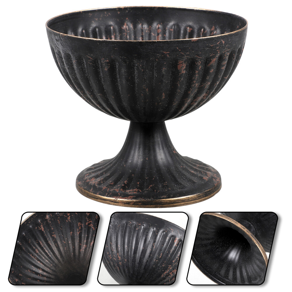 Vintage Black Flower Pot Urn Planter Pedestal Vase for Weddings eBay
