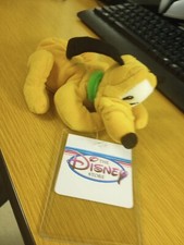 Pluto Disney Vintage Bean Bag Plush Stuffed Toy with Tags retired rare vtg NWT