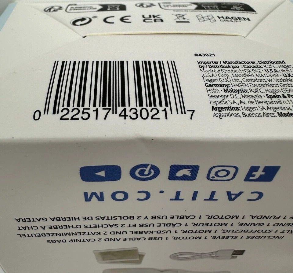 Catit Groovy Fish Cat Toy Motion Activated with Catnip Blue Gift New - Image 4 of 4