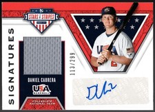 2019 USA Baseball Stars & Stripes DANIEL CABRERA SIGNATURES Auto/Relic #113/299