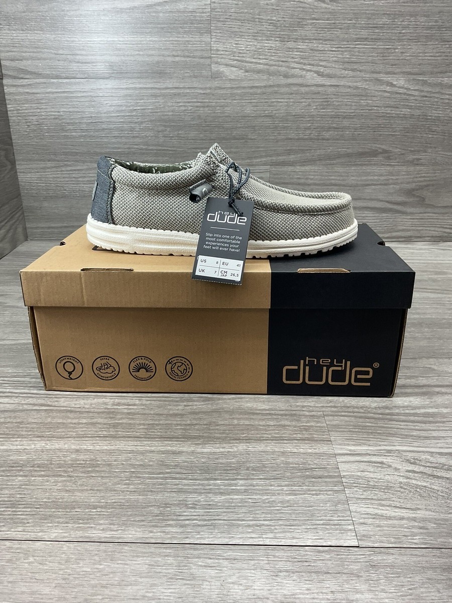Hey Dude Wally Paisley Grey Casual Lightweight Comfortable Slip On