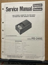 Original Service Manual for the Panasonic RS-248S Cassette Tape Player