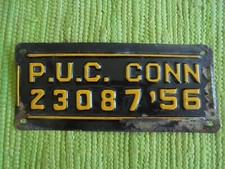 1956 Connecticut Public Utilities Commission License Plate 56 CT Tag PUC Conn