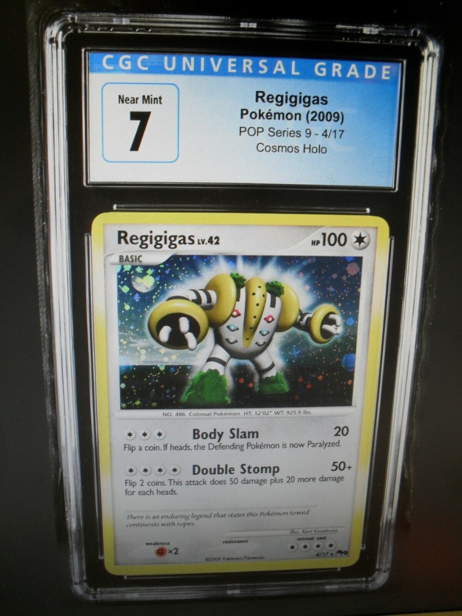 CGC Graded 7 Regigigas Pop series 9 4/17 Cosmos Holo rare Pokemon