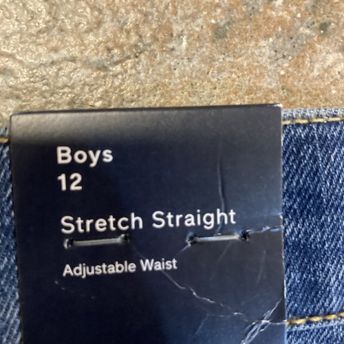 New Boys 12 Gap Blue Stretch Straight Medium Wash Stretch Adjustable Waist - Picture 6 of 9
