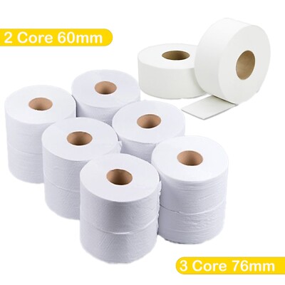 Mini Jumbo 3-adriges Toilettenpapier 2-lagig Weichseidenpapier 150m 12,24,36,48 reiner Zellstoff