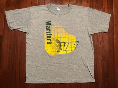VINTAGE 90's WEST VIRGINIA WARRIORS WOMENS VOLLEYBALL T SHIRT MENS XL GRAY e