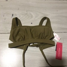 Xhilaration Junior's Size XS Sparkle Bralette Bikini Swim Top Green New