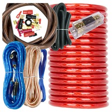 Audiobank 4 Gauge 2000W Car Amplifier Installation Power Amp Wiring Kit Red