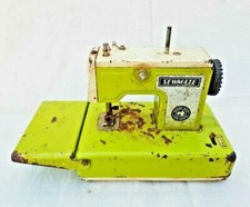 Rare jouet ancien vintage machine à coudre en étain litho à piles, JAPON