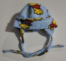 Disney Winnie the Pooh, Toddler Winter Hat w/Ear Flaps Tassels 9 inches wide 