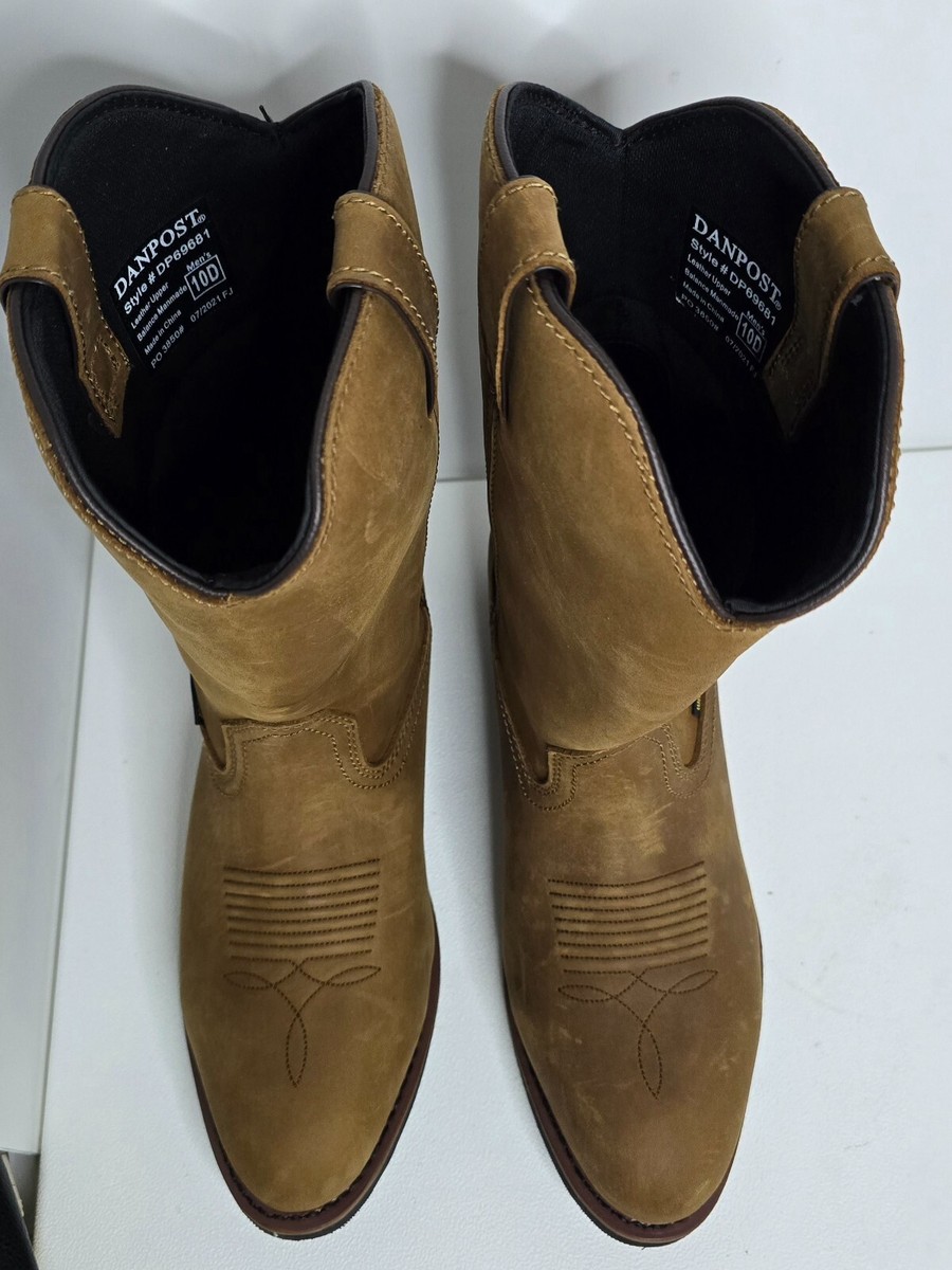 Dan Post Albuquerque Waterproof Work Boot DP69681, Distressed Mid Brown Sz 10 D DP69681 Mens Dan Post Albuquerque Waterproof Boot  main image 2