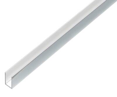 Alberts U-Profil, Chromdesign Aluminium, Aluprofil, Alu U-Profil, U-Schiene Alu
