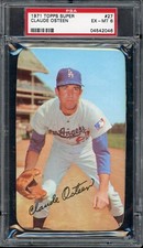 1971 Topps Super Baseball #27 Claude Osteen PSA 6