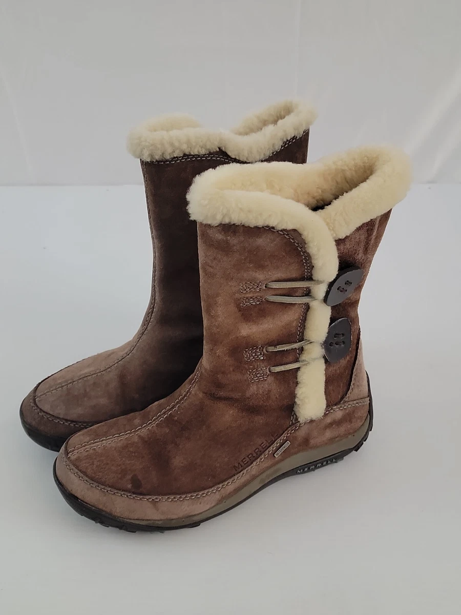 Korrekt Gå forud Frank Worthley Merrell Yarra Womens Sz 6 US Waterproof Boots Primaloft Chestnut Brown Fur  Lined | eBay