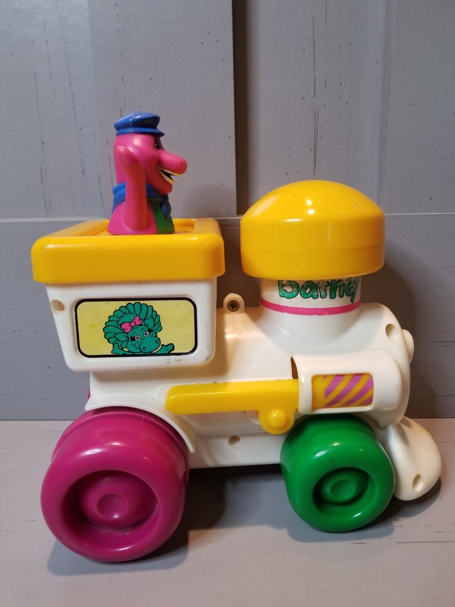 Vintage Barney Toy Train 1994 Push and Go | eBay