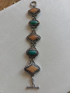 8" Sajen Bracelet - Sterling Silver - Stones - NEW!