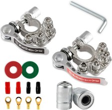 SINGARO Car Battery Terminal Connector, 4 Way Positive and Negative Pole Quick R