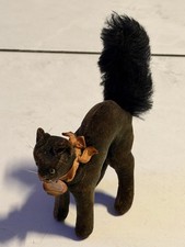 Original Steiff Vintage Katze klein Mini Buckelkatze Schwarz