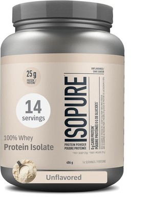 IsoPure Zero Carb Protein Unflavored High Quality GMO Free Workout 406g NEW