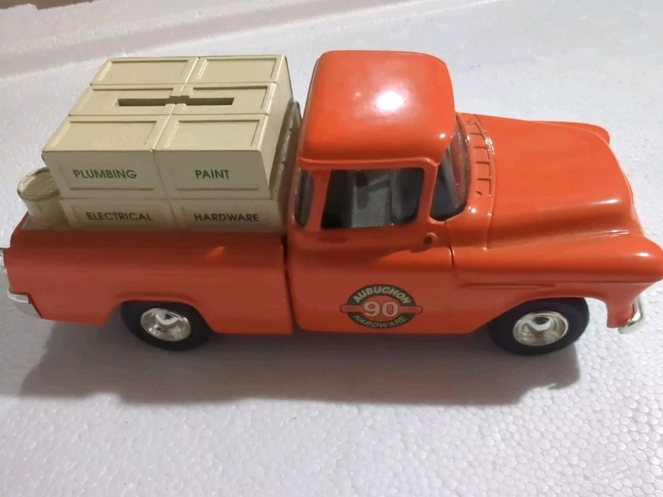 ERTL 1:25 Scale Aubuchon Hardware 90 Years 1955 Pickup Truck BANK Diecast No Key - Image 2 of 4