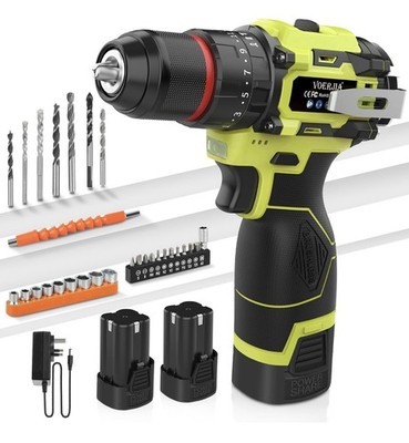Akkuschrauber 16,8V 50N.m Bürstenlos 2-Gang mit 2 Akkus 2000mAh 34PCS Zubehör