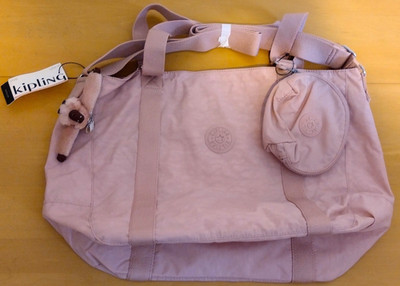 NWT KIPLING KI9381 Adara M Duo Illuminating  Pink Tote Travel Gym Weekend Bag