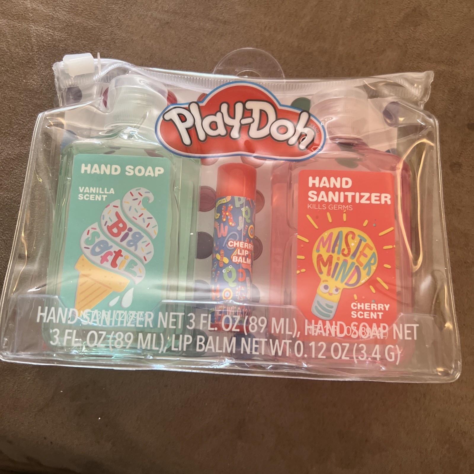 Play-Doh Hand Soap Lip Balm with Carrying Case Travel Gift Set