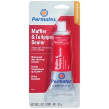 Permatex 80335; Muffler & Tailpipe Sealer, 2000deg 3oz Squeeze Tube, Gray