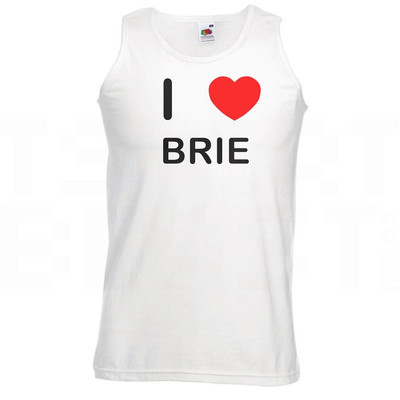 Brie I Love Heart Weste Erwachsene Rundhalsausschnitt Athletik Gym Weste