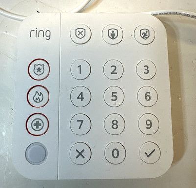 Ring 5AT2S7 (2nd Gen) White 19-Button Home Security System Wireless Alarm Keypad