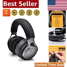 Protective Cotton Headband Cover for Wireless Headphones - Black, Washable