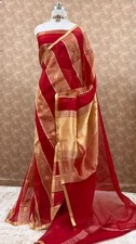 Pure Handloom Banarasi Kora Tissue Saree for Women Kaduwa - Handmade in India