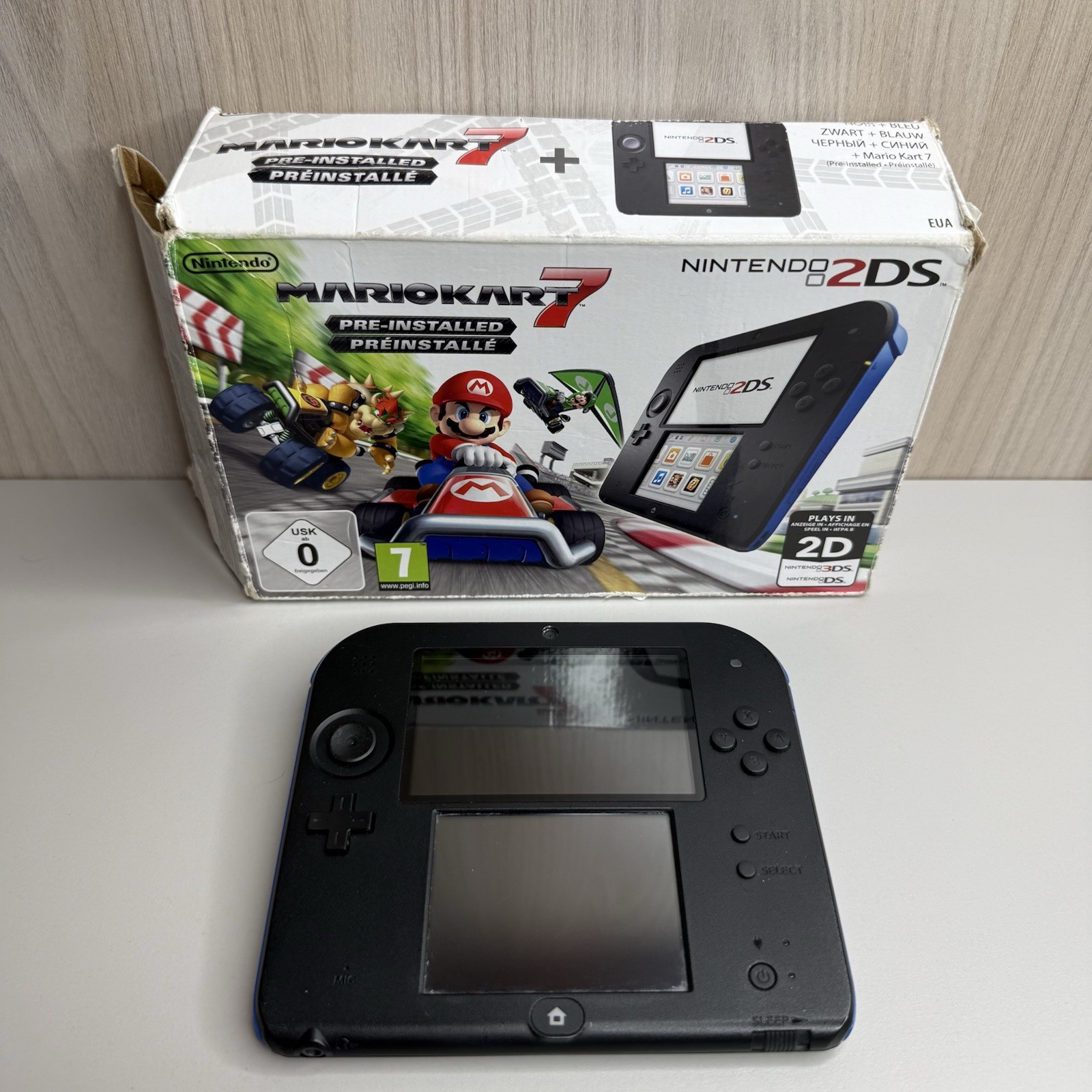 Console Portatile NINTENDO 2DS Nera Completa con Scatola e Caricatore - PAL