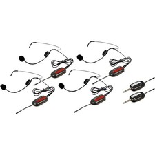 VocoPro 4 UHF Wireless Headset Mics with Receive Commander-Play-4