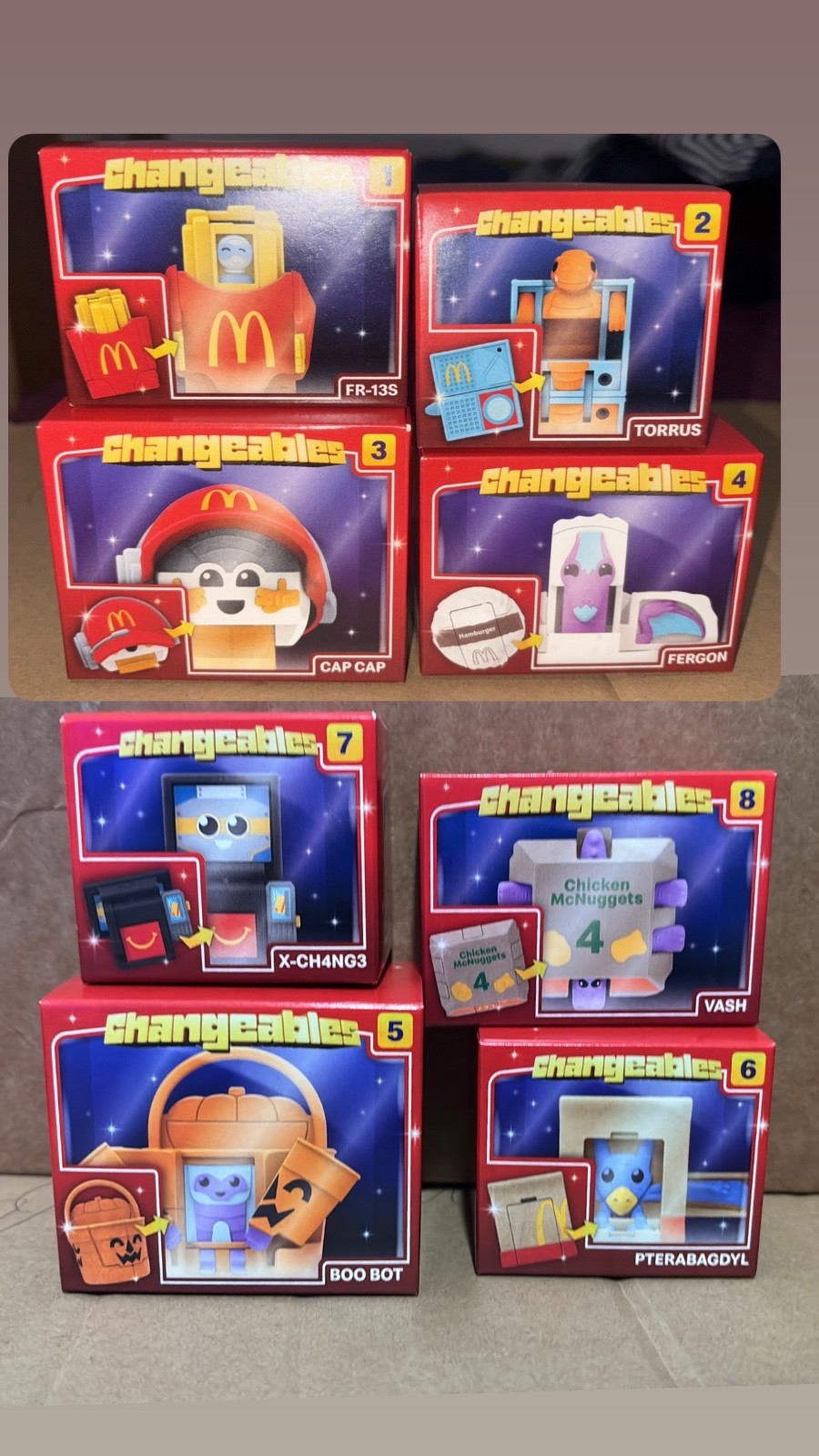 McDonald's 2026 Happy Meal Toys Changeables Set of 1-16 Or Singles Brand New